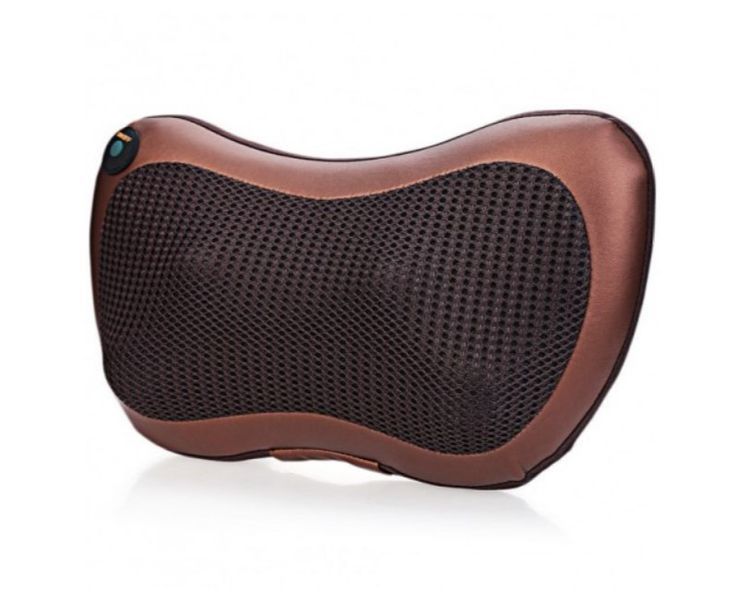 Масажна роликова подушка масажер у машину Massage pillow для спини та шиї 8028 фото