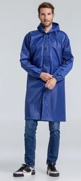 Плащ-дождевик плотный с капюшоном синий ХXL в сумочке AND-3822blue фото