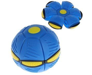 Складной игровой мяч-трансформер Flat Ball Disc ∙ Светящийся Диск-мяч мячик для фрисби и активных игр Синий NJ-0077b фото
