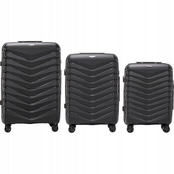 Средний чемодан WINGS PHX01 Phoenix Black M 63л из полипропилена, черная PHX01blackм фото