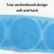 Двухсторонняя силиконовая мочалка-массажер для тела Silica Gel Bath Brush салатовая 10101 фото 8