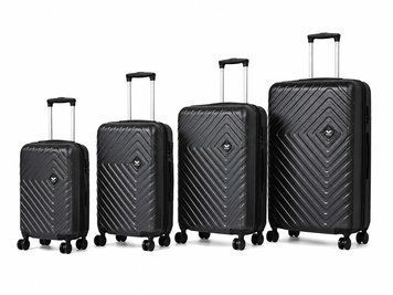 Комплект чемоданов WINGS MRH01 4в1 Графит из поликарбоната (XS+S+M+L) на 4 двойных колесах TSA 3147617908 фото