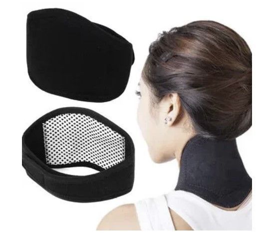 Турмаліновий магнітний бандаж-комір з магнітними вставками SUNROZ Self Heating Neck Guard Band GR-0629 фото