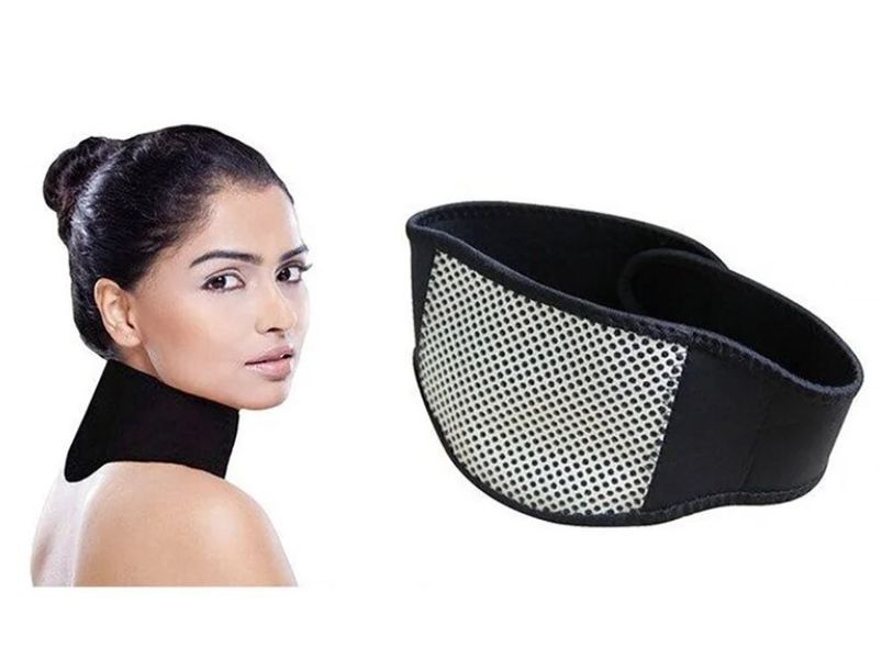 Турмаліновий магнітний бандаж-комір з магнітними вставками SUNROZ Self Heating Neck Guard Band GR-0629 фото