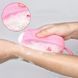Двухсторонняя силиконовая мочалка для тела Bath Brush с губкой розовая ME-12pr фото 3