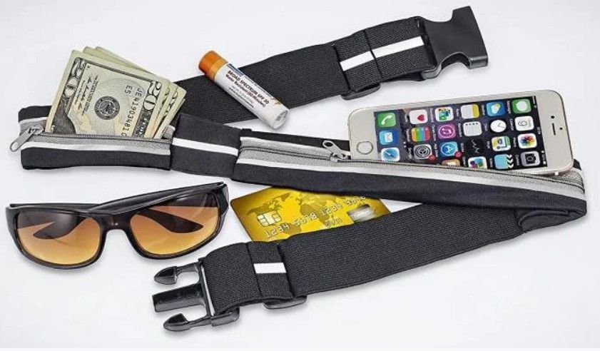 Спортивная сумка на пояс для бега Go Runners Pocket Belt малина 02 фото
