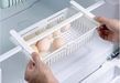 Раздвижной пластиковый контейнер для хранения продуктов в холодильнике Storage rack белый 1047w фото