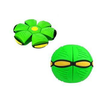 Складной игровой мяч-трансформер Flat Ball Disc ∙ Светящийся Диск-мяч мячик для фрисби и активных игр Зеленый NJ-0077g фото
