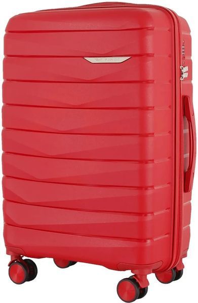 Комплект чемоданов WINGS DQZ01 Wine Red (S+M+L) из полипропилена, 4 двойных колеса 360&deg;, кодовый замок DQZ01WR фото
