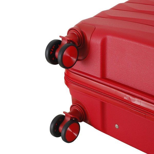 Комплект чемоданов WINGS DQZ01 Wine Red (S+M+L) из полипропилена, 4 двойных колеса 360&deg;, кодовый замок DQZ01WR фото