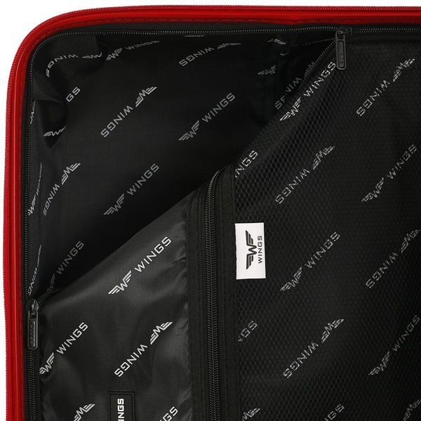 Комплект чемоданов WINGS DQZ01 Wine Red (S+M+L) из полипропилена, 4 двойных колеса 360&deg;, кодовый замок DQZ01WR фото