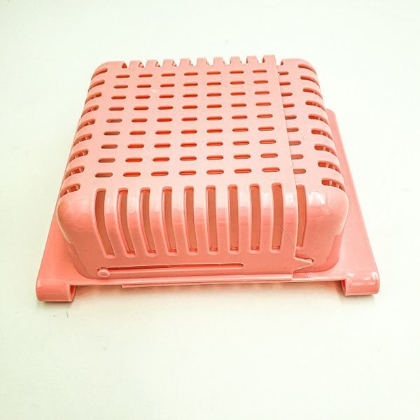 Раздвижной пластиковый контейнер для хранения продуктов в холодильнике Storage rack розовый 1047p фото