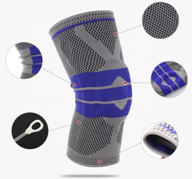 Коленный ортез наколенник Knee Pad динамический бандаж с силиконовым кольцом (1шт) М KU- 9352M фото