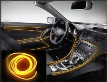 Гибкая неоновая Подсветка салона авто - Желтый 4м от прикуривателя el -  1302yel 4м фото