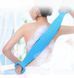 Двухсторонняя силиконовая мочалка массажер для тела Silica Gel Bath Brush голубая 1010blu фото 1