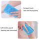 Двухсторонняя силиконовая мочалка массажер для тела Silica Gel Bath Brush голубая 1010blu фото 4