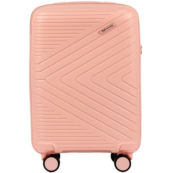 Комплект дорожных полипропиленовых чемоданов WINGS PRIMROSE 181-05 Coral S+M+L, коралловый, 3 шт. 3181920437 фото