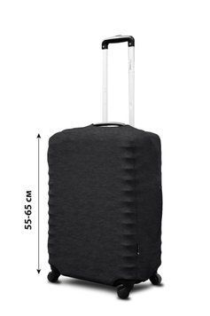 Чохол для валізи Coverbag неопрен M графіт+меланж 1066980155 фото