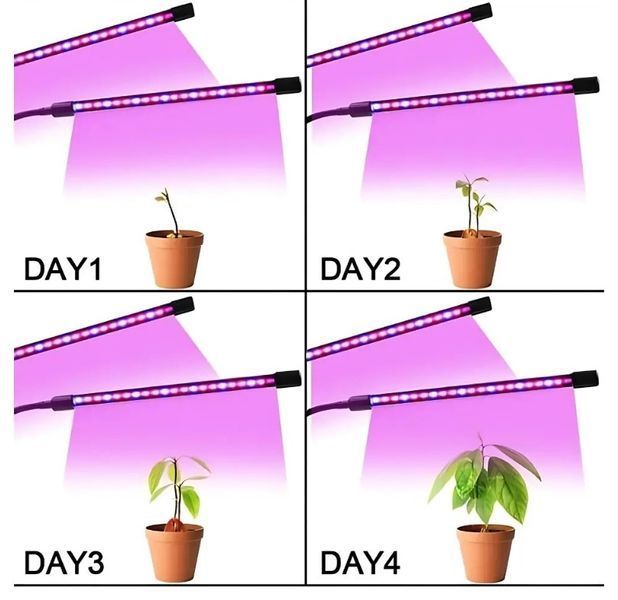 Светодиодная фитолампа Led Plant Grow Двойная на прищепке 2 лампы 2864550500 фото
