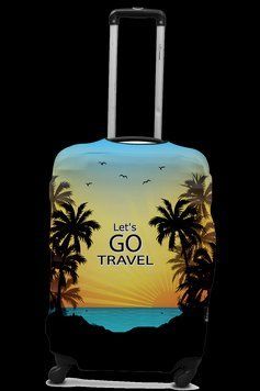 Чехол для чемодана Coverbag Lets Go L принт 0426 896643110 фото