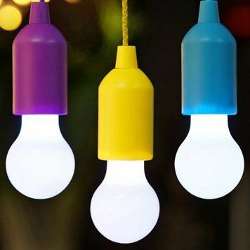 Лампа фонарь LED на шнурке и батарейках 2Вт KU- 6088 фото