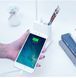 Розумна настільна світлодіодна лампа 3в1 з вбудованим акумулятором і PowerBank рожева 1033 фото 9