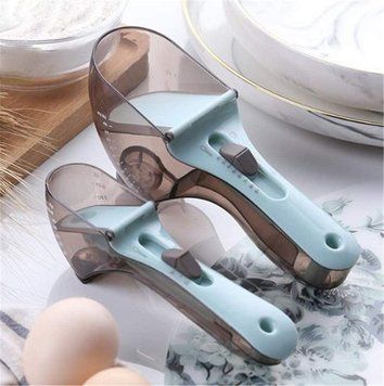 Регульовані пластикові мірні ложки 2 штук Adjustable measuring spoon GR-4012 фото