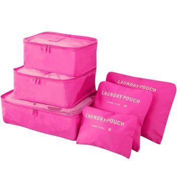 Набір дорожніх органайзеров 6 шт. Secret Pouch Рожевий GR-3360pink фото