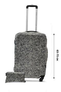Чохол для валізи Coverbag дайвінг L сірий меланж 868617892 фото