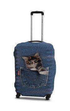 Чехол для чемодана Coverbag кот в джинсах L принт 0421 712216730 фото