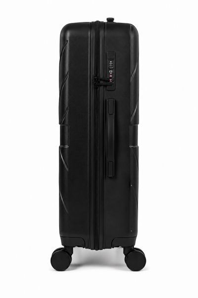 Чемодан малый WINGS 1099 S Black 40л, поликарбонат, 4 двойных колеса, кодовый замок 3143636867 фото