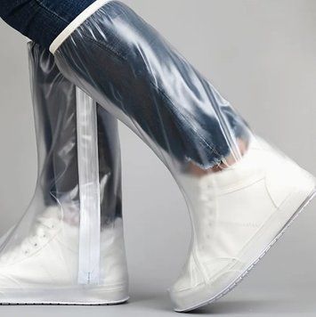 Бахилы от дождя многоразовые ПВХ М (38-39) 28.5 см Прозрачные Высокие Waterproof MAG-592мpro фото