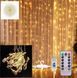 Светодиодная гирлянда штора роса на проводе 3х2 м 200LED пульт + USB SF-19 теплый белый 2800760896 фото 1