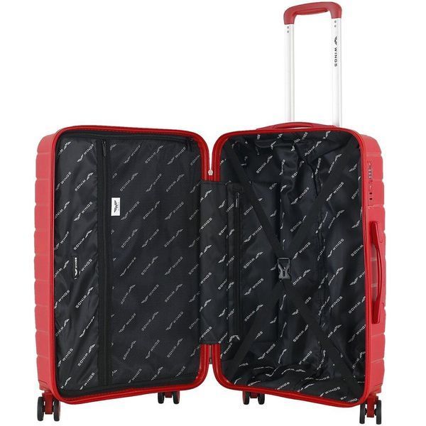 Чемодан малый WINGS DQZ01 S Wine Red 38 л &ndash; полипропилен, 4 двойных колеса 360&deg;, кодовый замок 3147537275 фото